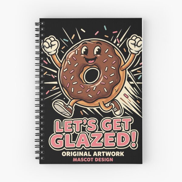 Item preview, Let's Get Glazed – Funny Donut Mascot Illustration designed and sold by @SHINTOSARTSTORE.