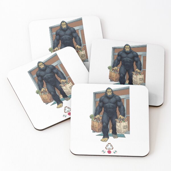 Item preview, Bigfoot Doing Grocery Shopping - Funny Sasquatch with Bags designed and sold by Whimsy Trail Co.