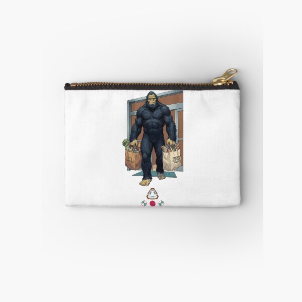 Item preview, Bigfoot Doing Grocery Shopping - Funny Sasquatch with Bags designed and sold by Whimsy Trail Co.