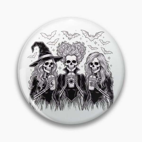 Item preview, Spooky Skeleton Witches Coffee Halloween Bats Tee designed and sold by CourtneyC58877.