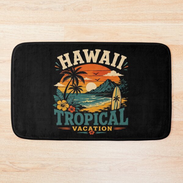 Item preview, Hawaii Tropical Vacation – Summer Beach Sunset Retro Ocean Graphic Tee designed and sold by Artimax-Studio.