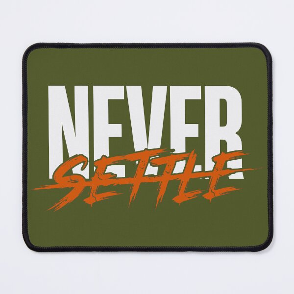 Item preview, Never Settle (Rust Orange) - Distressed Vintage Workout Quote designed and sold by RetroNeon.