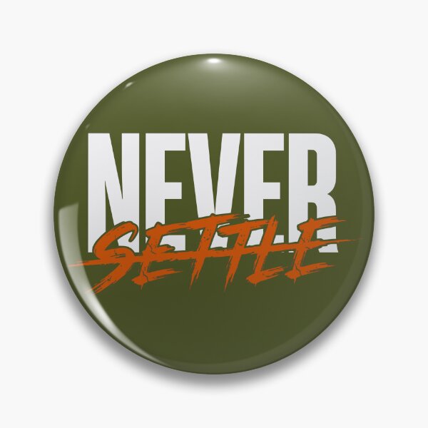 Item preview, Never Settle (Rust Orange) - Distressed Vintage Workout Quote designed and sold by RetroNeon.
