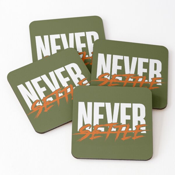 Item preview, Never Settle (Rust Orange) - Distressed Vintage Workout Quote designed and sold by RetroNeon.
