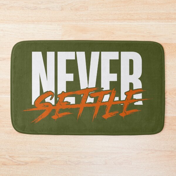 Item preview, Never Settle (Rust Orange) - Distressed Vintage Workout Quote designed and sold by RetroNeon.