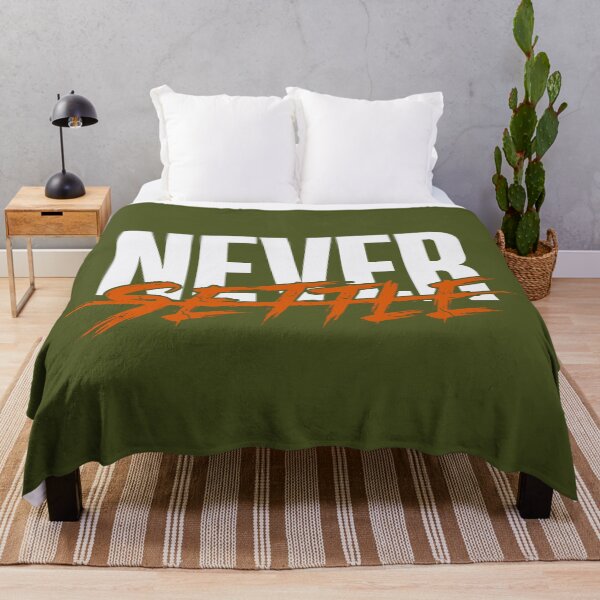 Item preview, Never Settle (Rust Orange) - Distressed Vintage Workout Quote designed and sold by RetroNeon.