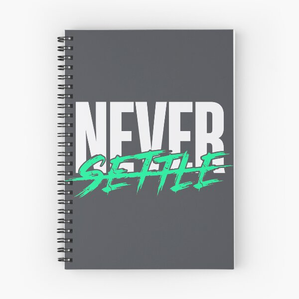 Artikelvorschau, Never Settle (Bright Mint) – Moderne sportliche Streetwear-Typografie entworfen und verkauft von RetroNeon.