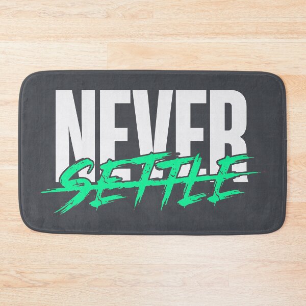 Item preview, Never Settle (Bright Mint) - Modern Athletic Streetwear Typography designed and sold by RetroNeon.
