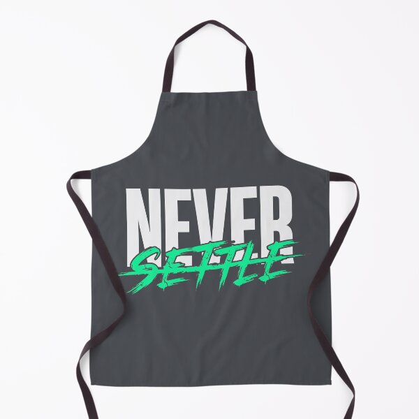 Item preview, Never Settle (Bright Mint) - Modern Athletic Streetwear Typography designed and sold by RetroNeon.