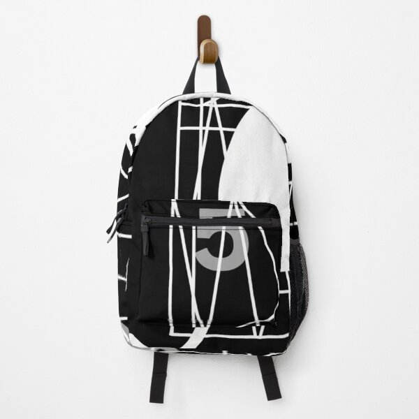 Item preview, White Halo Monkey Silhouette Geometric Grid Numbers 5 6 7 designed and sold by MONEY21money.