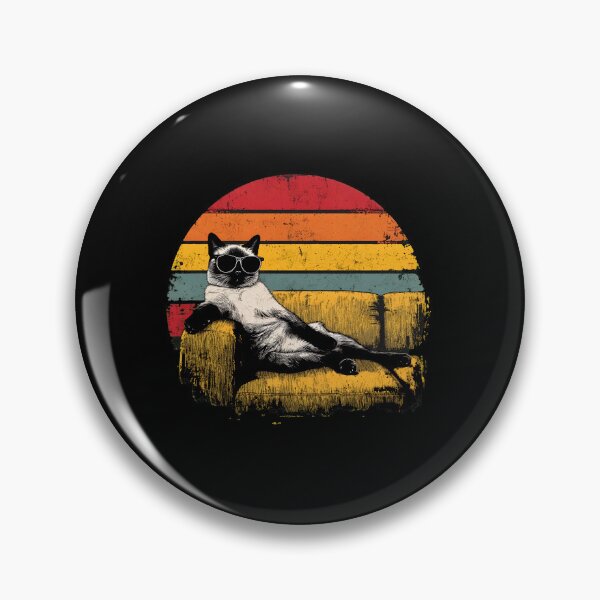 Item preview, Retro Siamese Cat Lounging on Sofa with Sunglasses Sunset designed and sold by Dmo3HarkoArt.