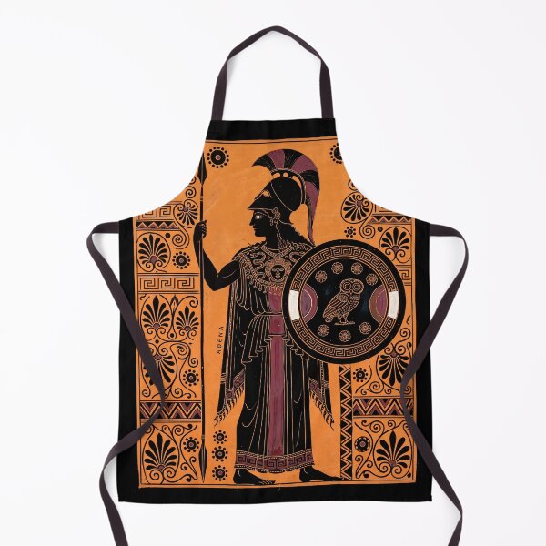 Item preview, Athena Greek Goddess Black Figure Pottery Ancient Terracotta Graphic Print designed and sold by FreiherrPK.