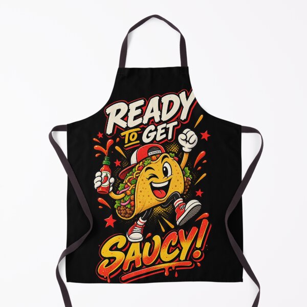 Item preview, Ready to Get Saucy – Funny Taco Mascot Illustration designed and sold by @SHINTOSARTSTORE.