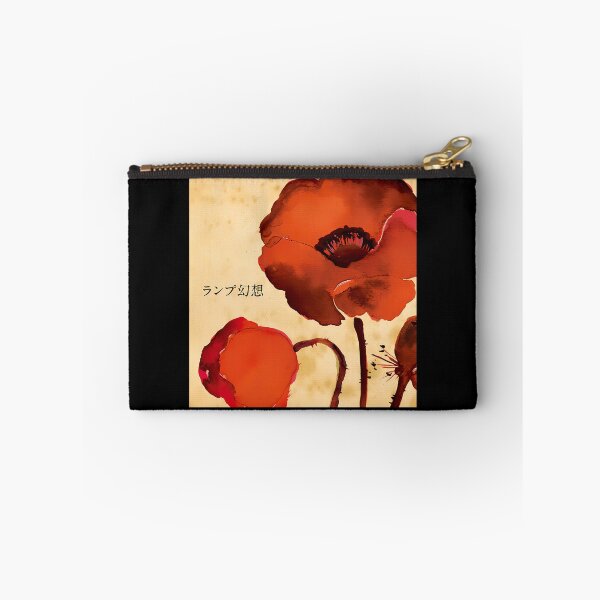 Item preview, Red Poppy Flowers Watercolor Japanese designed and sold by MONEY21money.