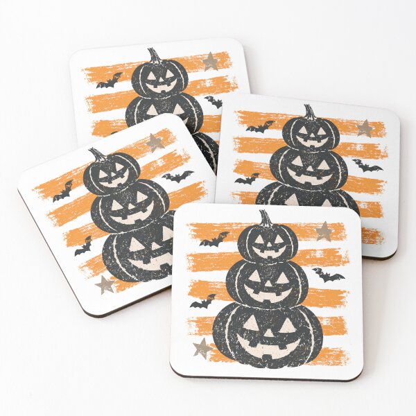 Item preview, Stacked Pumpkin Trio – Grunge Halloween Jack O Lantern designed and sold by BackTWO.