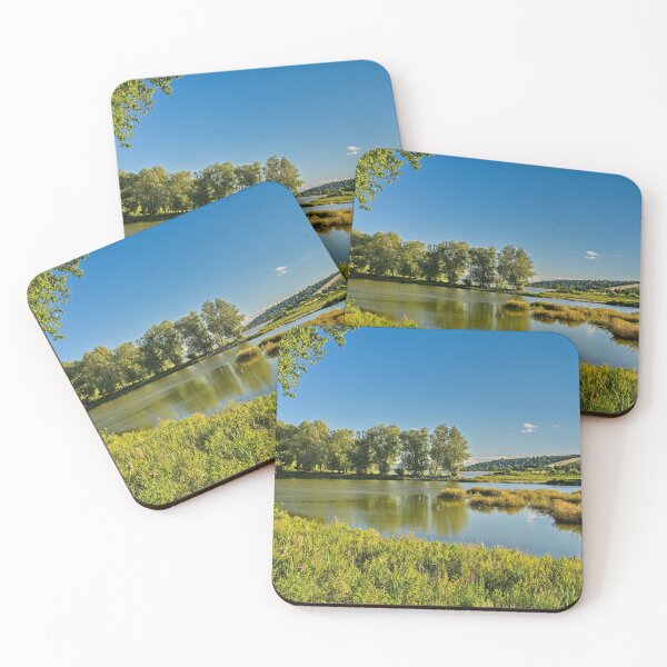 Item preview, Sunny Summer Lake Landscape with Green Trees designed and sold by Rogi74.