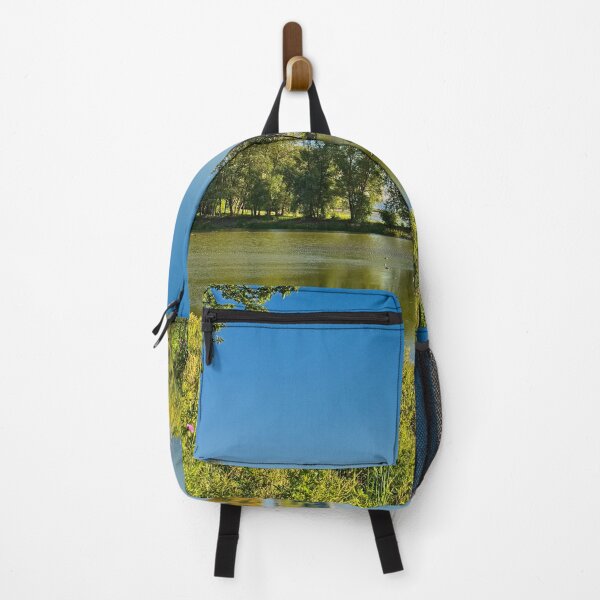 Item preview, Sunny Summer Lake Landscape with Green Trees designed and sold by Rogi74.