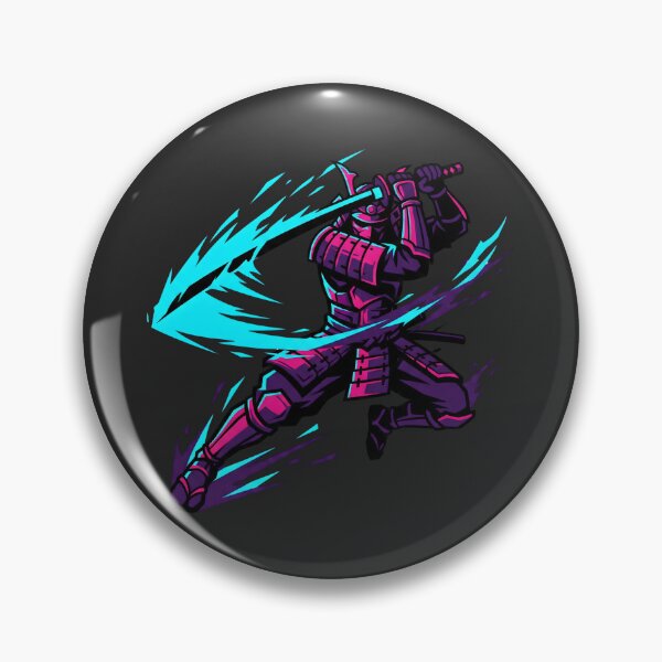 Item preview, Neon Cyberpunk Samurai Katana Action Pose designed and sold by MarCinu Art.