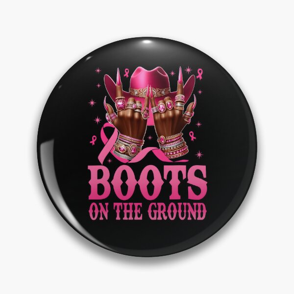 Item preview, Boots On The Ground Breast Cancer Pink Ribbon designed and sold by ROUFTOOP.