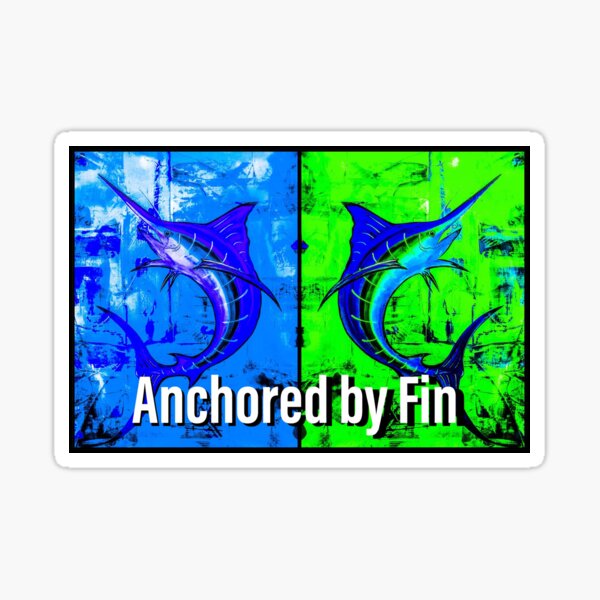 Anchored by fin Sticker