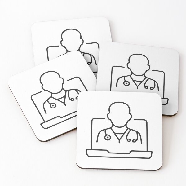 Item preview, Doctor Video Consultation Line Icon designed and sold by VectorForge Studio.