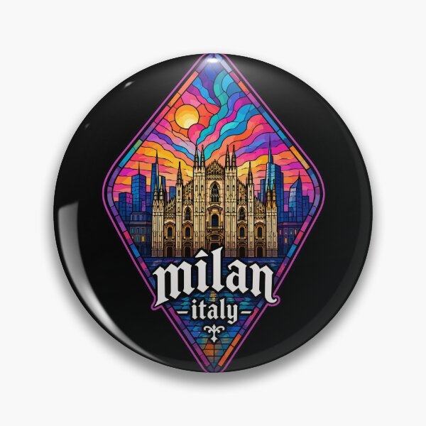 Item preview, Milan Italy Stained Glass Art Travel Europe designed and sold by TomFrontierArt.