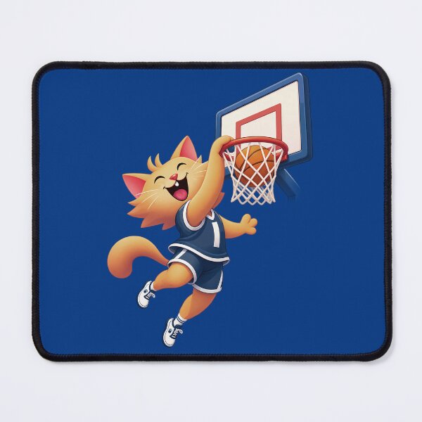 Item preview, Cute Cat Slam Dunk Basketball Cartoon designed and sold by Karamram Studio.