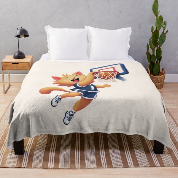 Item preview, Cute Cat Slam Dunk Basketball Cartoon designed and sold by Karamram Studio.