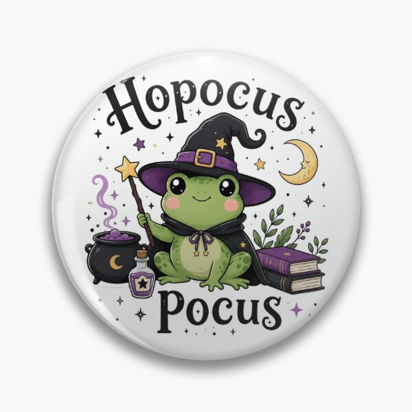 Item preview, Hopocus Pocus Witch Frog Halloween Cute Magic Funny Frog designed and sold by Sanika arts .