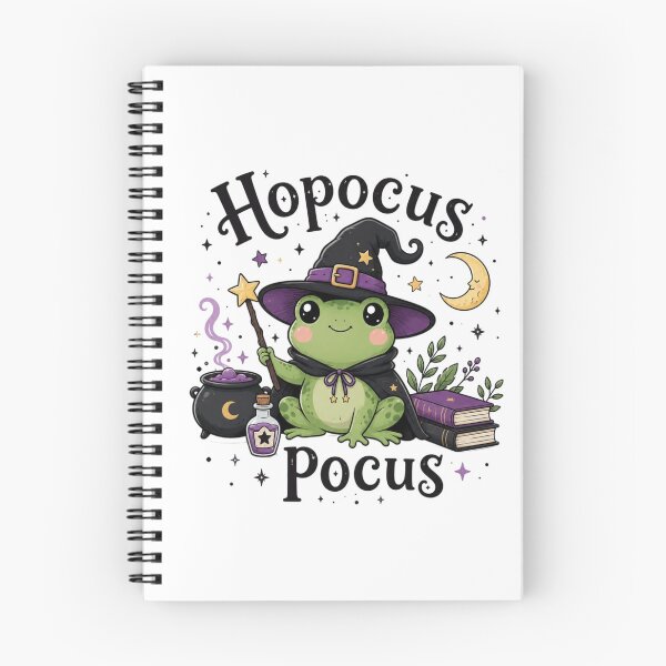 Item preview, Hopocus Pocus Witch Frog Halloween Cute Magic Funny Frog designed and sold by Sanika arts .