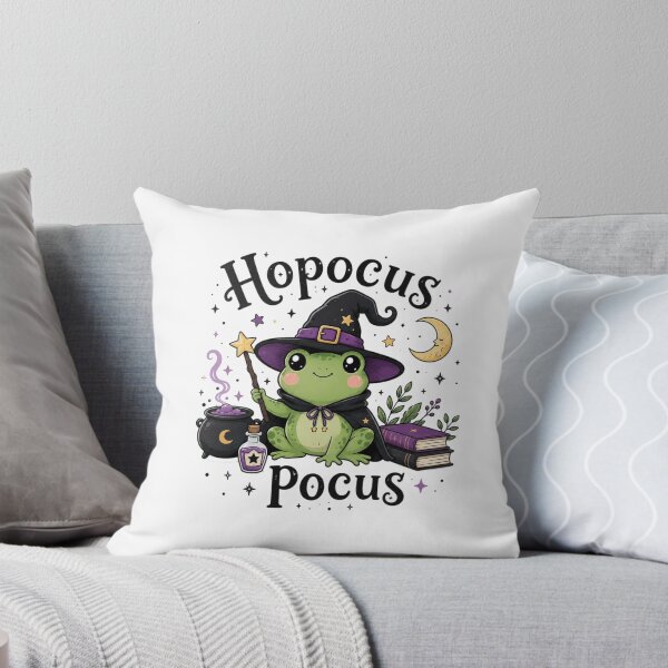 Item preview, Hopocus Pocus Witch Frog Halloween Cute Magic Funny Frog designed and sold by Sanika arts .