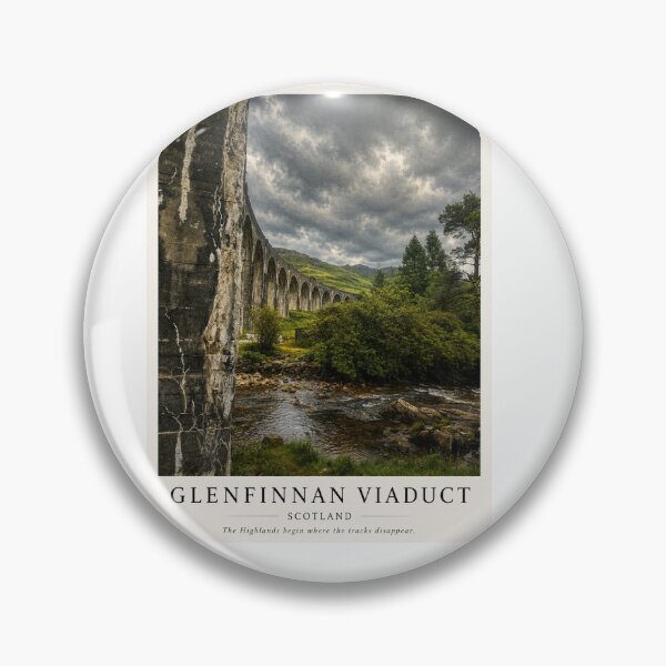Item preview, Glenfinnan Viaduct Scotland Travel Poster | Scottish Highlands Landscape Wall Art designed and sold by Wandered North.