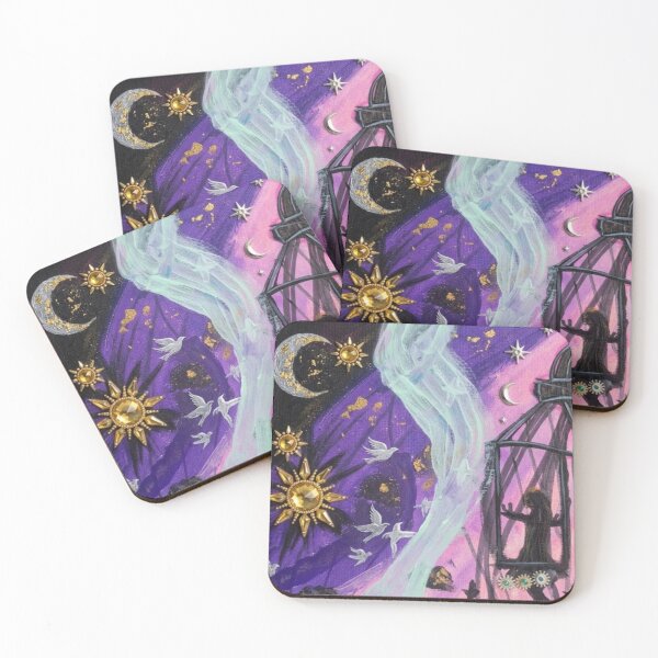 Item preview, ​Magical Night Cage and Stars Fantasy Art designed and sold by SofiaByCruti.