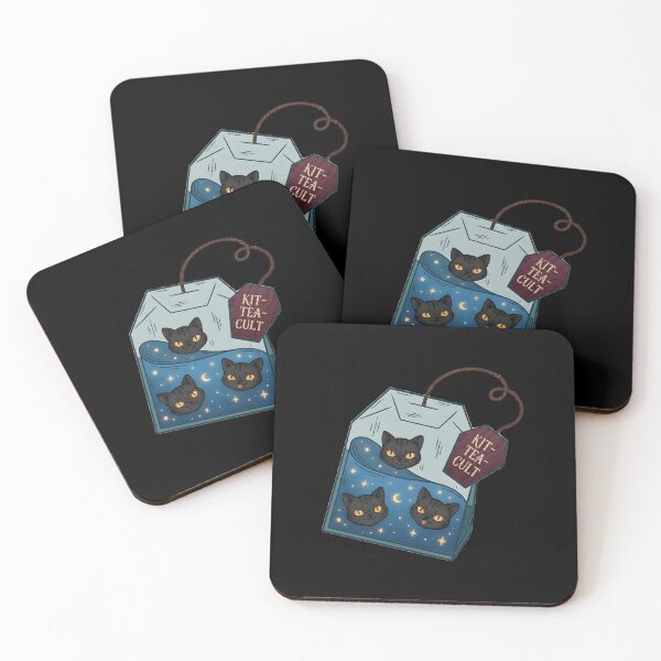 Item preview, Kit Tea Cult Black Cats designed and sold by OH-MY-GOTH.