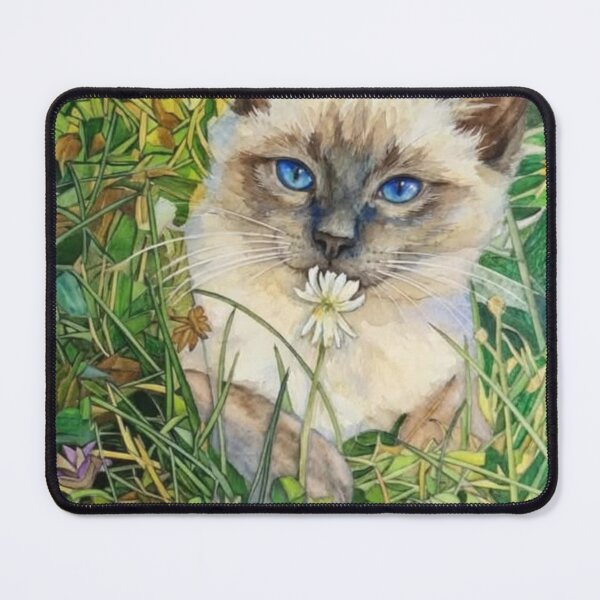 Item preview, Siamese Cat in Wildflower Meadow Painting designed and sold by SofiaByCruti.