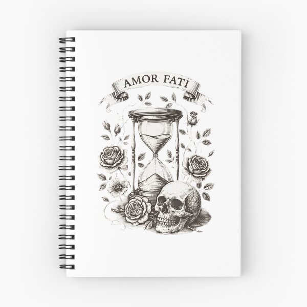 Item preview, Amor Fati Stoic Philosophy Vintage Engraving Hourglass Art designed and sold by Eidos [][][] ~εἶδος~.