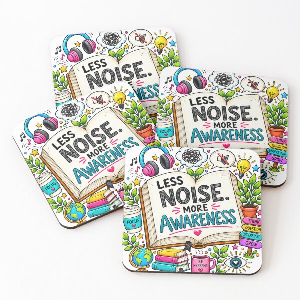 Item preview, Less Noise More Awareness – Mindfulness & Conscious Living Design designed and sold by Seer beyond Mind.