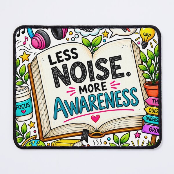 Item preview, Less Noise More Awareness – Mindfulness & Conscious Living Design designed and sold by Seer beyond Mind.