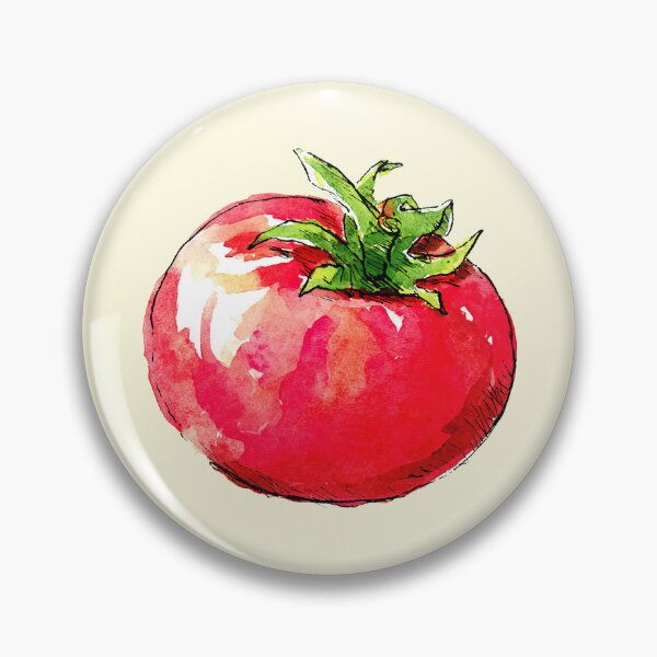 Artikelvorschau, Handgemalte Illustration einer roten Tomate entworfen und verkauft von jianina-alondra.