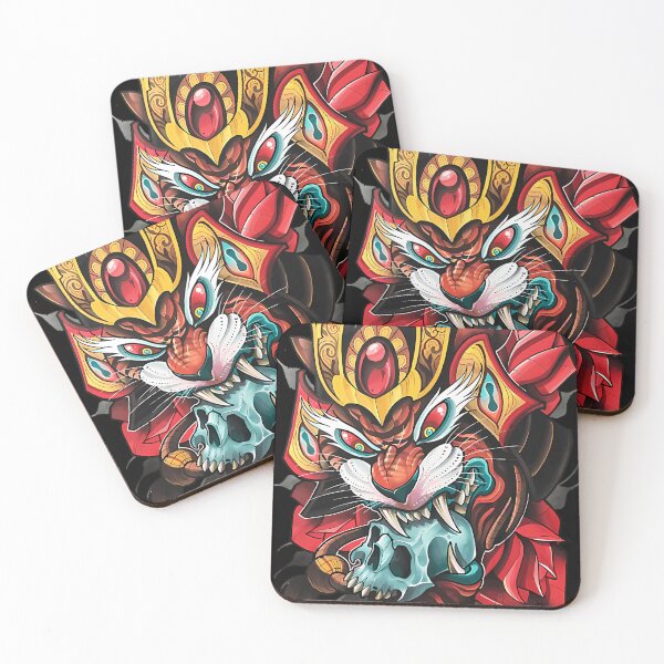 Item preview, hannya tattoo tiger designed and sold by NaturePsyche.