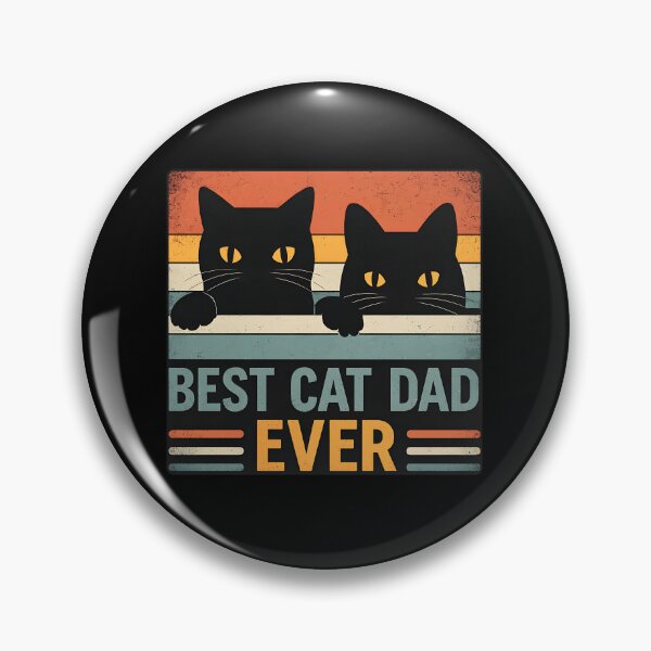 Item preview, Best Cat Dad Ever Retro Vintage Black Cats designed and sold by Dmo3HarkoArt.