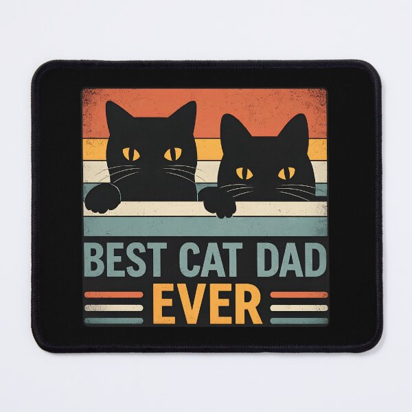 Item preview, Best Cat Dad Ever Retro Vintage Black Cats designed and sold by Dmo3HarkoArt.