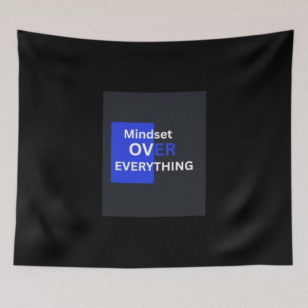 Item preview, Mindset Over Everything – Motivational Minimalist Typography designed and sold by Kruti Collection.