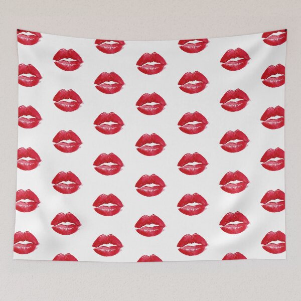 Item preview, Red Lipstick Kiss Hand Painted Lips designed and sold by jianina-alondra.