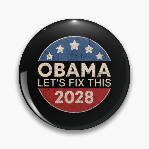 Item preview, Obama 2028 3Rd Term Let's Fix This Retro Button Obama 2028 designed and sold by RashasWashing.