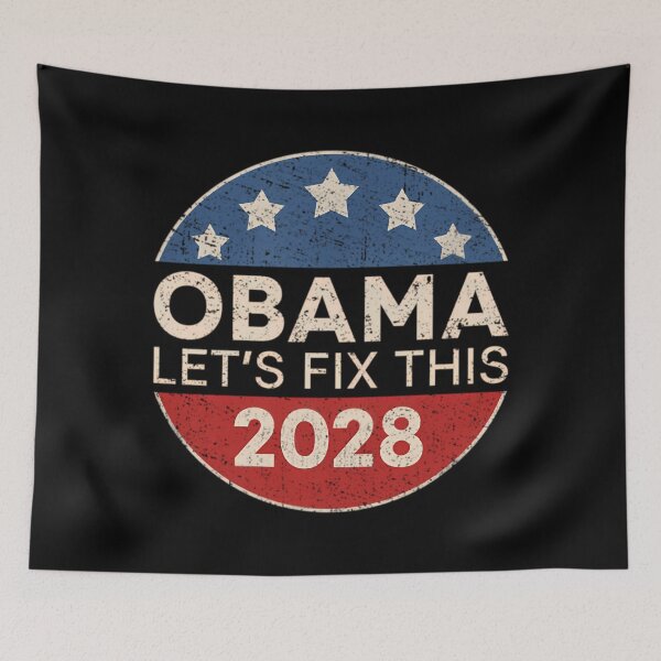 Item preview, Obama 2028 3Rd Term Let's Fix This Retro Button Obama 2028 designed and sold by RashasWashing.
