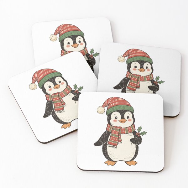 Item preview, Vintage Christmas Penguin with Santa Hat  designed and sold by SOUFIANE1991.