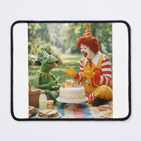Item preview, Ronald mcdonald kermit the frog elmo grover miss piggy meme memes funny parody birthday christmas designed and sold by CheeseBlueprint.