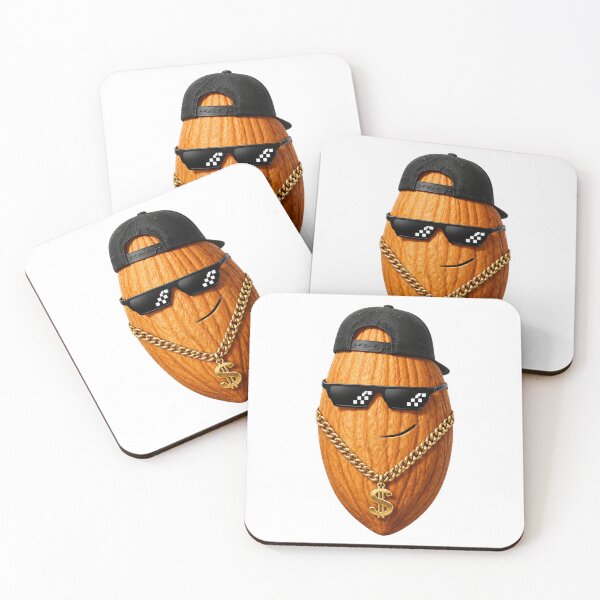 Item preview, Cool Almond with Sunglasses and Gold Chain designed and sold by wiwiart.