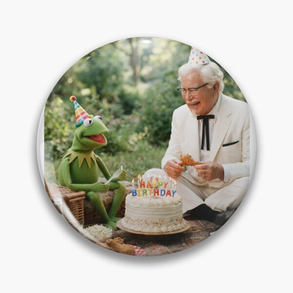 Item preview, Colonel sanders kermit the frog elmo grover miss piggy meme memes funny parody birthday christmas  designed and sold by CheeseBlueprint.